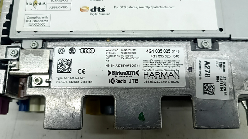 Radio tape recorder Audi A6 C7 16-18 rest, 4 buttons