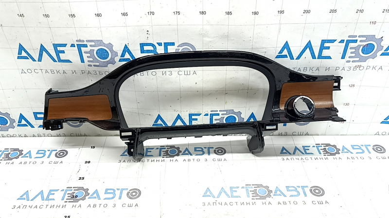Lincoln Corsair 20-22 instrument cluster trim panel, wood grain, gloss black, broken fasteners