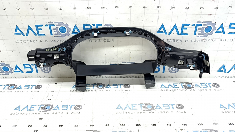 Lincoln Corsair 20-22 instrument cluster trim panel, wood grain, gloss black, broken fasteners