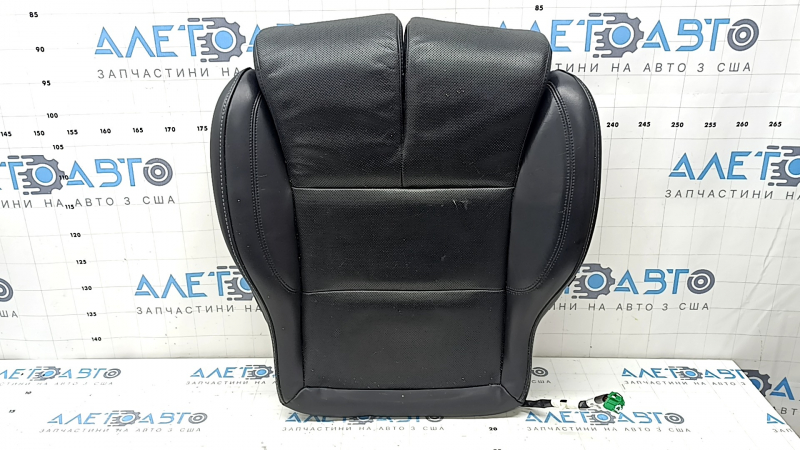Lincoln Corsair 20-22 passenger seat cushion upholstery, black leather, perforated, heated, ventilated, scratches, dented