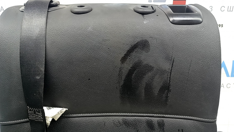 Left rear seat back for BMW X3 F25 11-17, black leather, with seat belt, heated, dry-cleanable