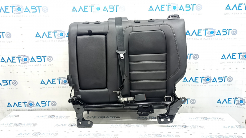 Rear seat backrest, 2nd row, left, Ford Escape MK3 13-18, black leather, with belt and armrest