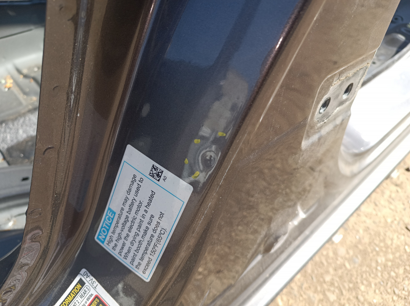 The center left body pillar of a 13-17 Honda Accord on the body, bumpers