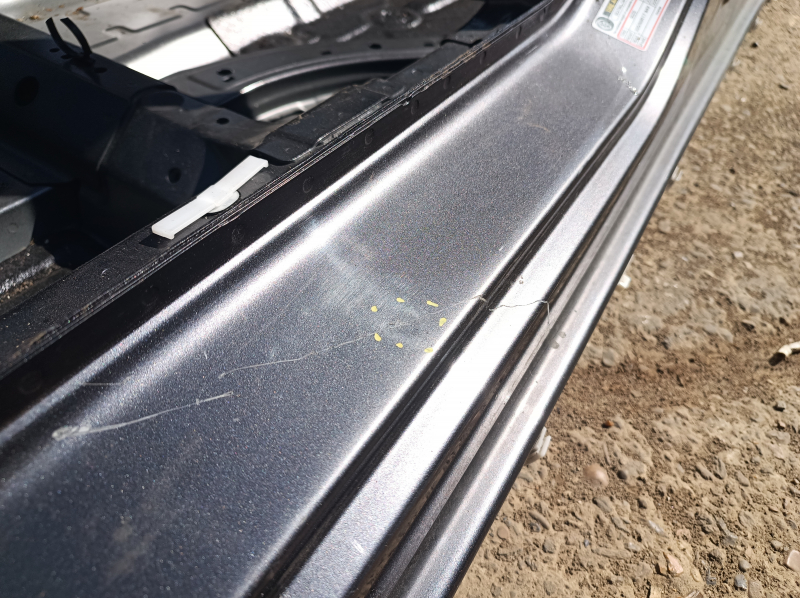 Front left quarter panel of a 13-17 Honda Accord, graphite, bumper