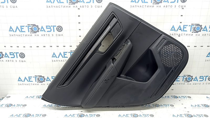 Rear left door panel, Honda CRV 23-26, black leather with orange stitching, Sport, glossy black molding, scratches