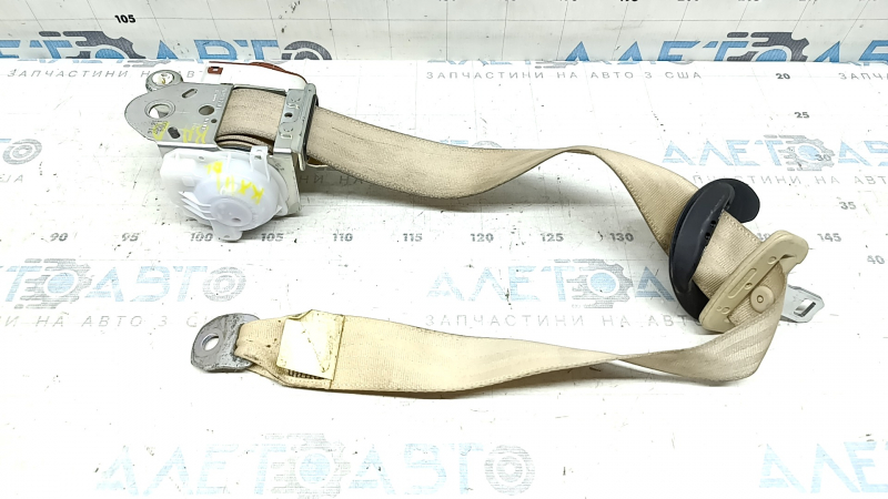 Rear left seat belt with squib for Lexus RX350 RX450h 10-14, beige, dry-cleanable, worn