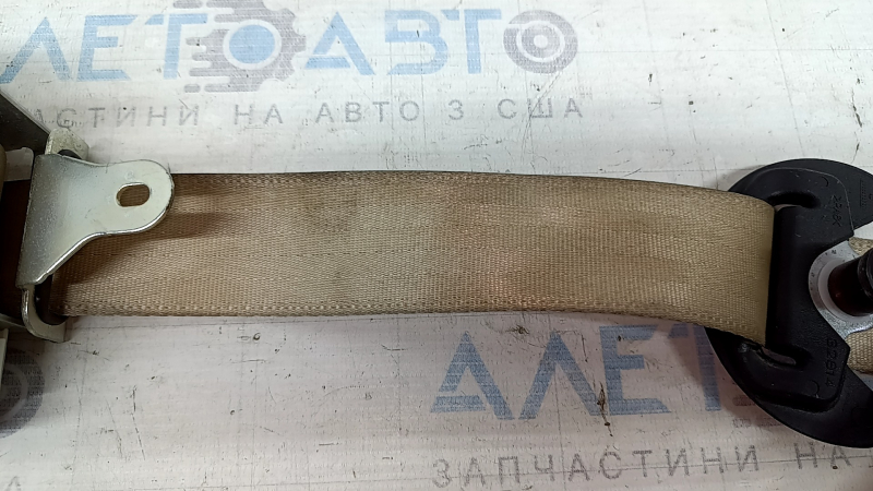 Rear left seat belt with squib for Lexus RX350 RX450h 10-14, beige, dry-cleanable, worn