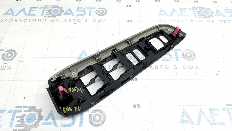 Front left power window control trim for Toyota Camry v50 12-14 USA, gray wood grain, scratches