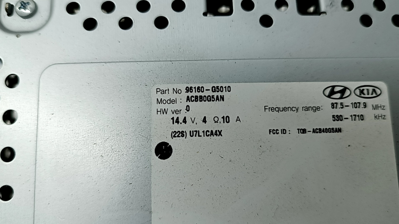 Radio tape recorder with monitor and control Kia Niro 17-19 HEV, PHEV