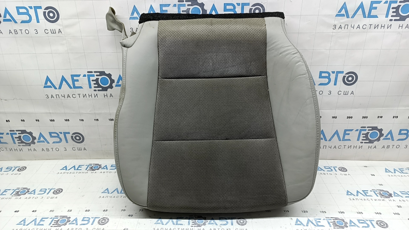 Driver's seat cushion cover for Toyota Camry v50 12-14 USA, XLE, gray leather, dark gray Alcantara insert, heated, dry-cleanable