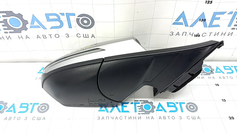 Right side mirror assembly for Hyundai Tucson 22-26, 8 pins, turn signal, heated, BSM, silver