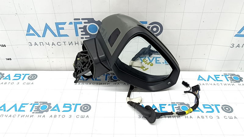 Right side mirror assembly for Audi Q3 83A 19-2, 14+2 pins, turn signal, heated, BSM, auto-folding, auto-dimming, graphite