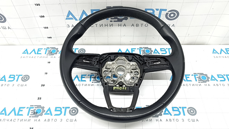 Bare steering wheel for Audi Q3 83A 19-25, black leather, no buttons, paddles or trim, scuffs, scratches