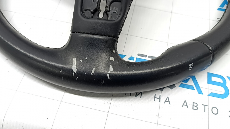 Bare steering wheel for Audi Q3 83A 19-25, black leather, no buttons, paddles or trim, scuffs, scratches