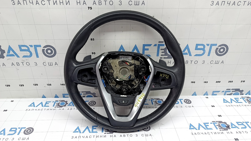 BMW X3 G01 18-24 leather steering wheel, black, heated, with overlay, with buttons and paddles, scratches, scuffs, tears
