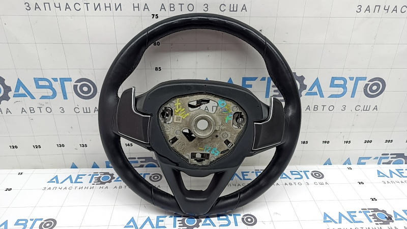 BMW X3 G01 18-24 leather steering wheel, black, heated, with overlay, with buttons and paddles, scratches, scuffs, tears