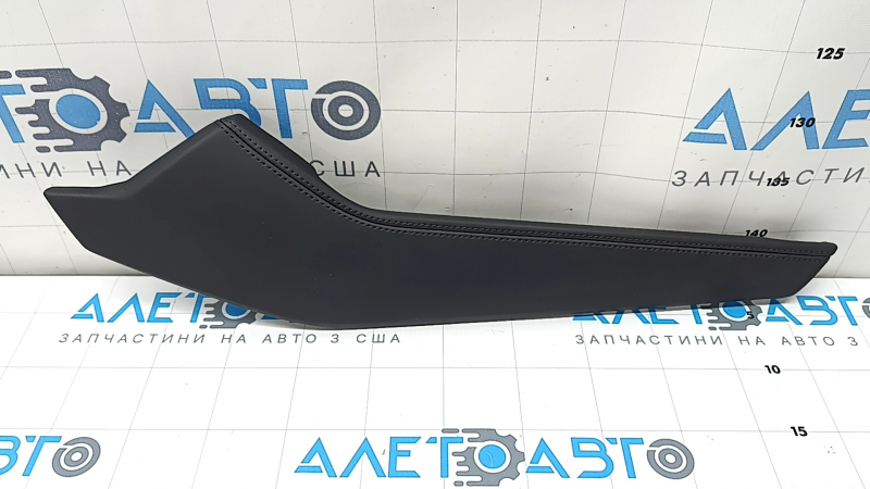 Upper left side center console trim for Audi Q5 80A 18-24 black leather with black stitching