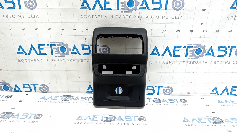 Audi Q5 80A 18-24 rear center console trim, black with lower trim, worn