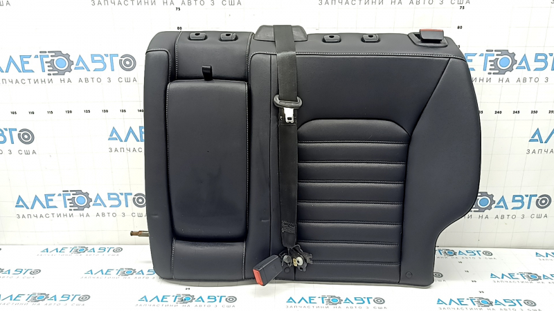 Left rear seat back for Ford Fusion mk5 17-20, black leather, with black belt and armrest, dents