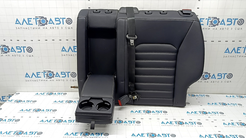 Left rear seat back for Ford Fusion mk5 17-20, black leather, with black belt and armrest, dents
