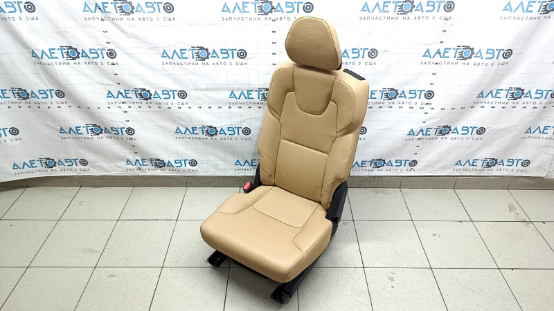 Left rear seat for Volvo XC90 16-26, heated, beige leather for 3 rows, dry-cleanable