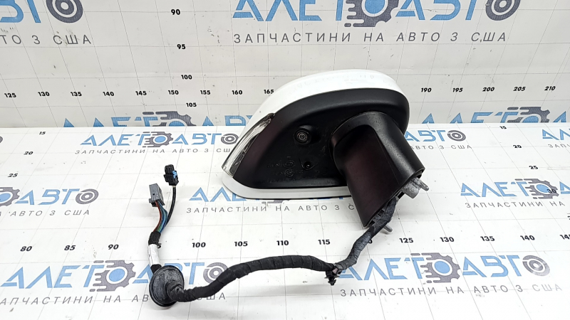 Right side mirror assembly for Volvo XC90 16-24, 15+4 pins, turn signal, heated, auto-dimming, BSM, camera, black, chips, scratches