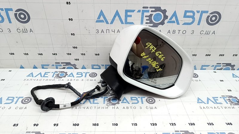 Right side mirror assembly for Volvo XC90 16-24, 15+4 pins, turn signal, heated, auto-dimming, BSM, camera, black, chips, scratches