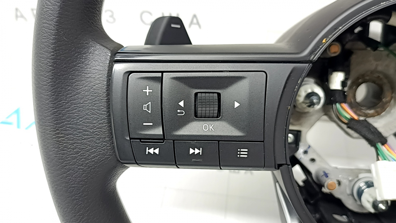 Nissan Rogue 22-26 black rubber steering wheel with buttons and paddle shifters
