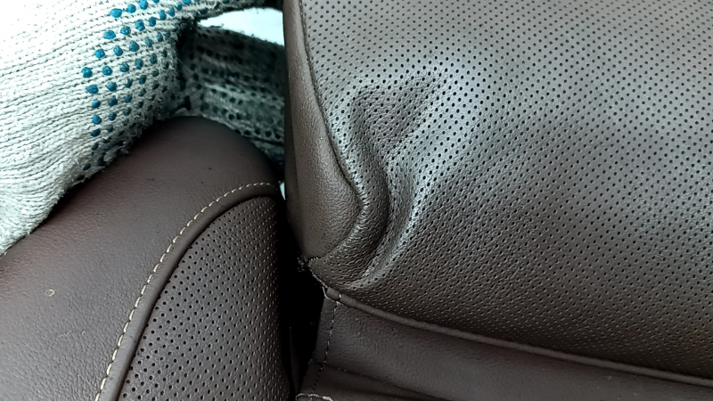 Driver's seat cushion upholstery for BMW X7 G07 19-22, brown leather, Coffee, Comfort, heated, with blower fans, melted leather, scratch, stitching came apart