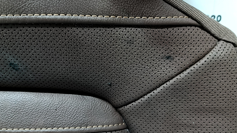Driver's seat cushion upholstery for BMW X7 G07 19-22, brown leather, Coffee, Comfort, heated, with blower fans, melted leather, scratch, stitching came apart