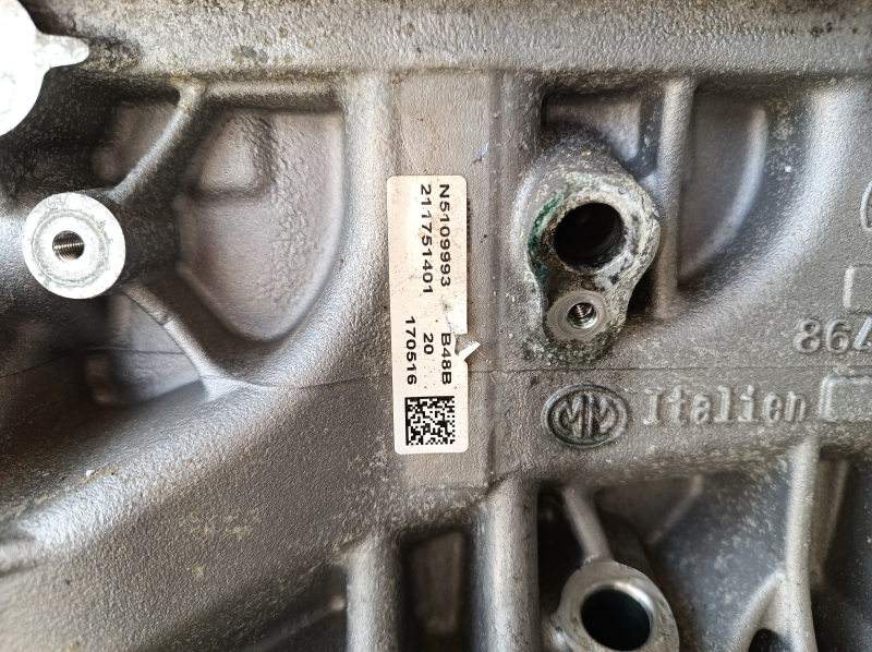 BMW 4-cylinder F32/33/36 17-20 2.0T B46B20B AWD, 101kJ, water damage, seized spare parts