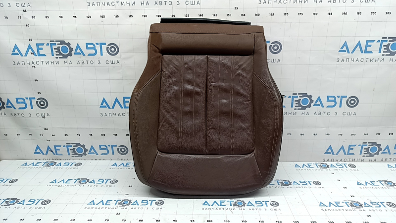 Audi Q5 80A 18-20 driver's seat cushion upholstery, brown leather, Standard, heated, wrinkled