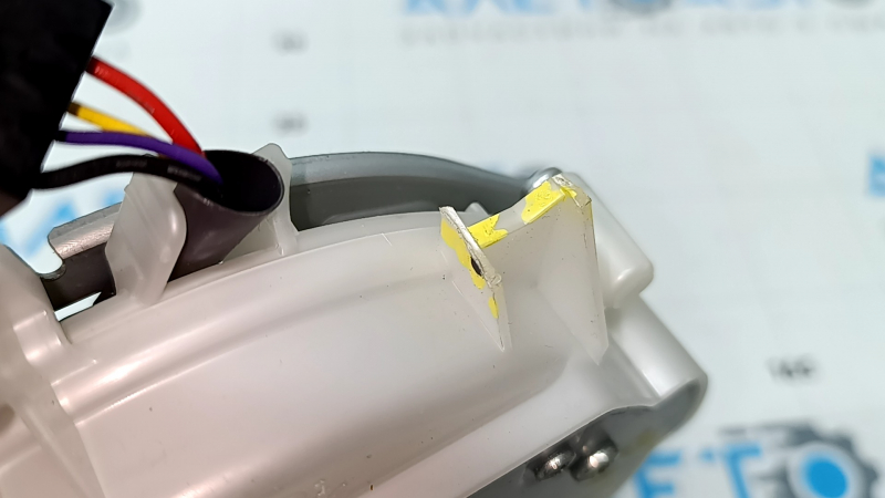 The lower passenger seat air conditioner fan for a Lexus RX350 RX450h 10-15 has a broken connector mount.
