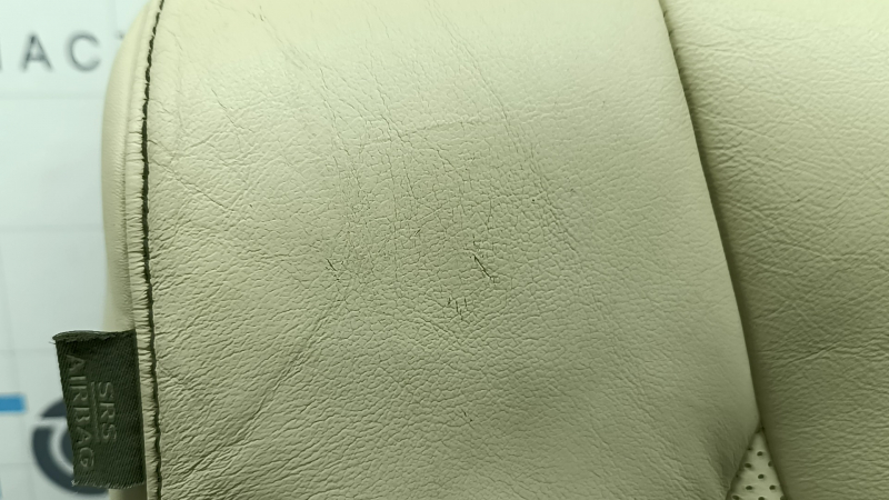 Right rear seat backrest, 2nd row, Lexus RX350 RX450h 13-15, without airbag, beige leather, perforation, with beige seat belt, needs cleaning, scratches, dented