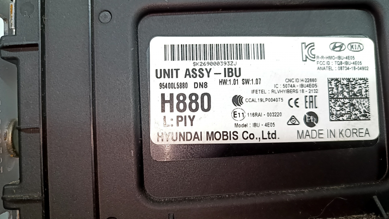 IBU CONTROL MODULE Hyundai Sonata 20-