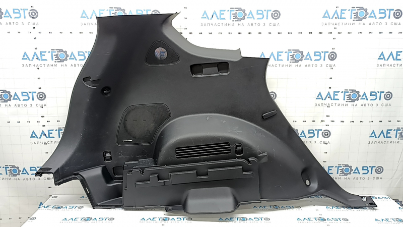 Left arch trim for Hyundai Santa FE 21-23, black, for subwoofer and speaker, Harman Kardon, broken mount, scratches, scuffs, crack