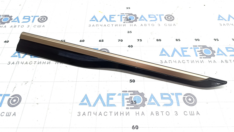 Land Rover Range Rover Velar 18-23 front left door molding, gloss black, beige insert
