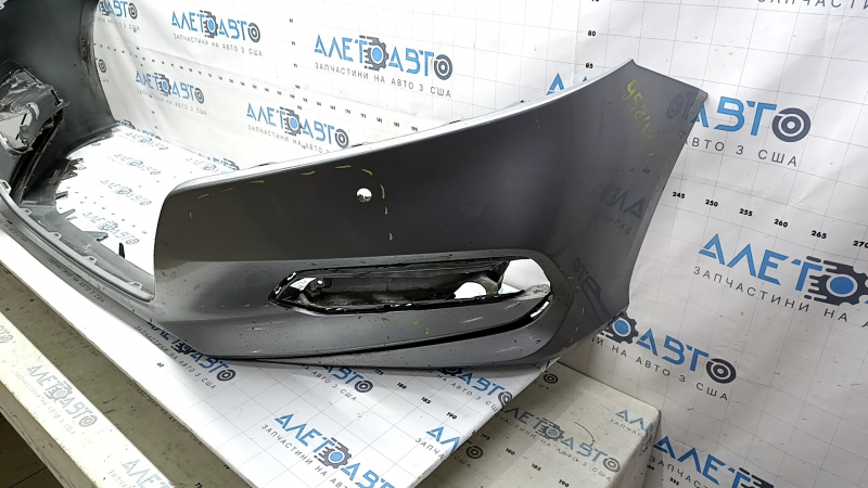 Bare front bumper for Honda Accord 18-20, with parking sensors, silver, scratches, chips, and dings