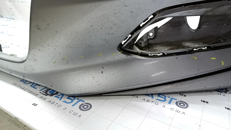 Bare front bumper for Honda Accord 18-20, with parking sensors, silver, scratches, chips, and dings