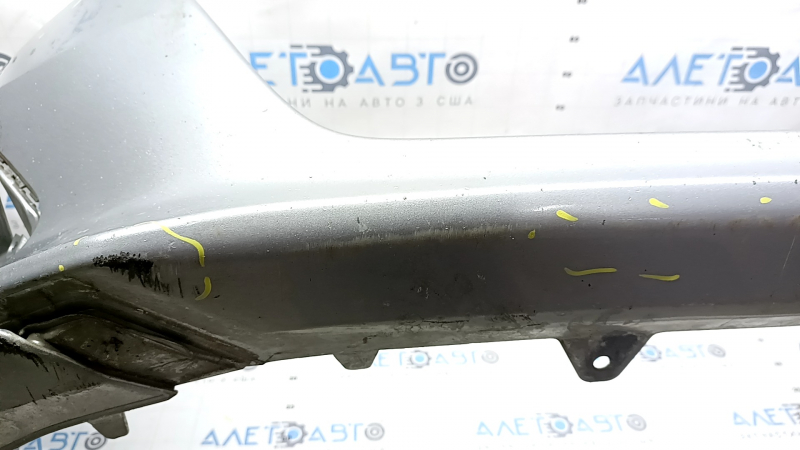 Bare front bumper for Honda Accord 18-20, with parking sensors, silver, scratches, chips, and dings
