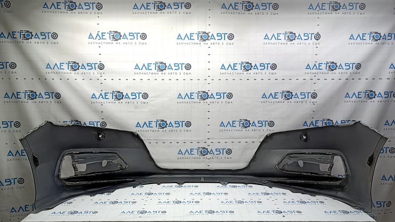 Bare front bumper for Honda Accord 18-20, with parking sensors, silver, scratches, chips, and dings