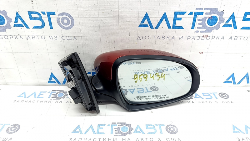 Right side mirror assembly Kia Sportage 17-22, 3 pins, red, cracked