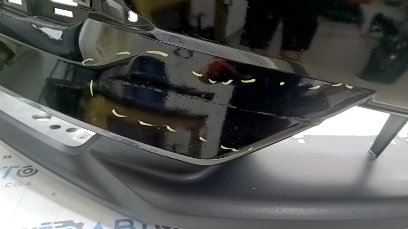 Front bumper bare Nissan Rogue Sport 20-22 black, scratches, cracked