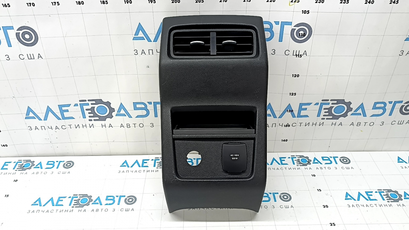 Rear center console trim for Ford Edge 15-24, black, with deflector, for cigarette lighter, with socket, scratches