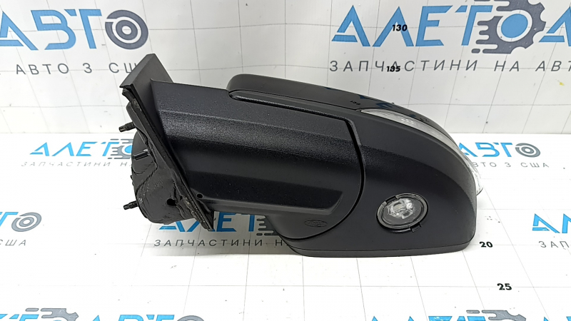 Left side mirror assembly for Ford Edge 19-24, 9 pins, black, BSM, turn signal, backlight, heating, cracks in turn signal