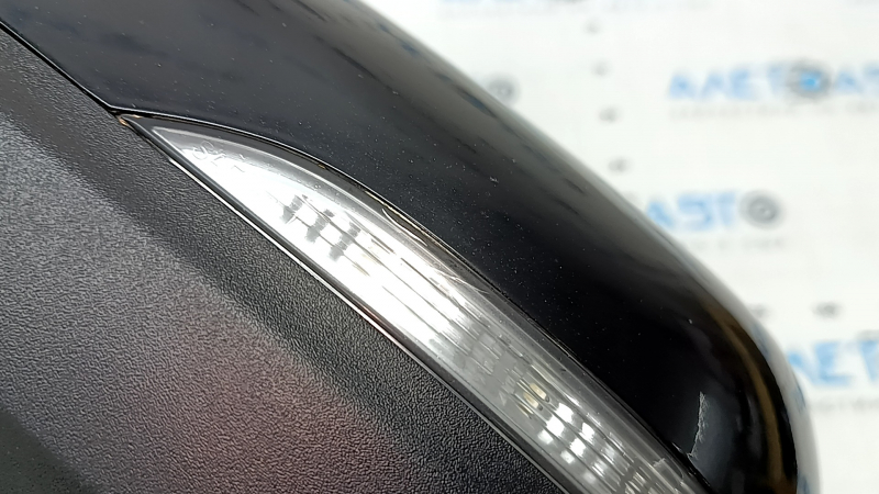 Left side mirror assembly for Ford Edge 19-24, 9 pins, black, BSM, turn signal, backlight, heating, cracks in turn signal