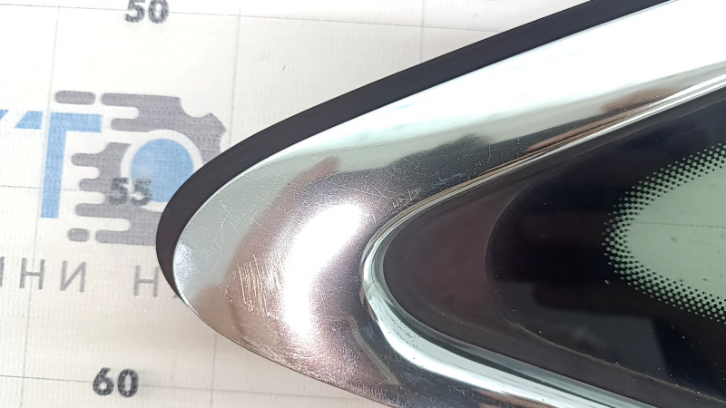 Rear right window, blind glass, Audi A4 B9 17-19, chrome, scratches, torn seal