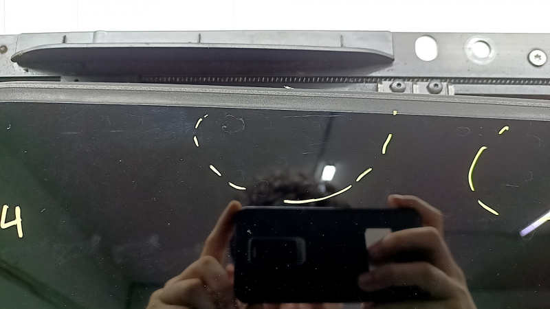 Sunroof assembly for Audi A6 C7 12-18, beige curtain, scratches on the glass, curtain for dry cleaning