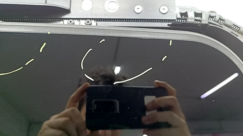 Sunroof assembly for Audi A6 C7 12-18, beige curtain, scratches on the glass, curtain for dry cleaning