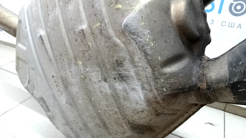 Exhaust pipe middle section with barrels Audi A6 C7 16-18 2.0T AWD with damper, rusty, dented